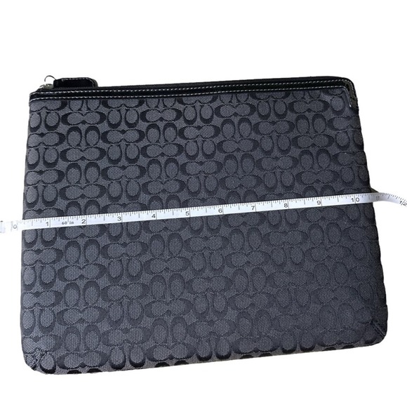 COACH Signature Black Canvas Tablet / ipad Case - Picture 6 of 7